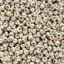 Miyuki Round Seed Beads Size 8/0 3mm, 4201 Duracoat Galvanized Silver, 8 grams