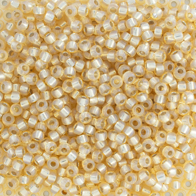 Miyuki Round Seed Beads Size 11/0 2mm, 578 Silver Lined Light Topaz