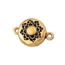 TierraCast, Magnetic Clasp - Lotus, Antiqued Gold Plate
