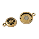 TierraCast, Magnetic Clasp - Lotus, Antiqued Gold Plate