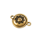 TierraCast, Magnetic Clasp - Lotus, Antiqued Gold Plate