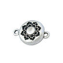 TierraCast, Magnetic Clasp - Lotus, Antiqued Silver Plate