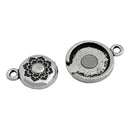 TierraCast, Magnetic Clasp - Lotus, Antiqued Silver Plate
