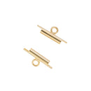 Miyuki Slide Tube Cord Ends, 10mm, Gold