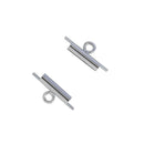 Miyuki Slide Tube Cord Ends, 10mm, Silver