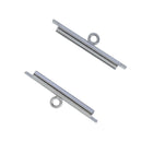 Miyuki Slide Tube Cord Ends, 20mm, Silver