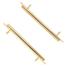 Miyuki Slide Tube Cord Ends, 35mm, Gold