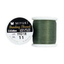 Miyuki 330dtex 100% Nylon Beading Thread, Size-B, 0.2mm Thickness, Green