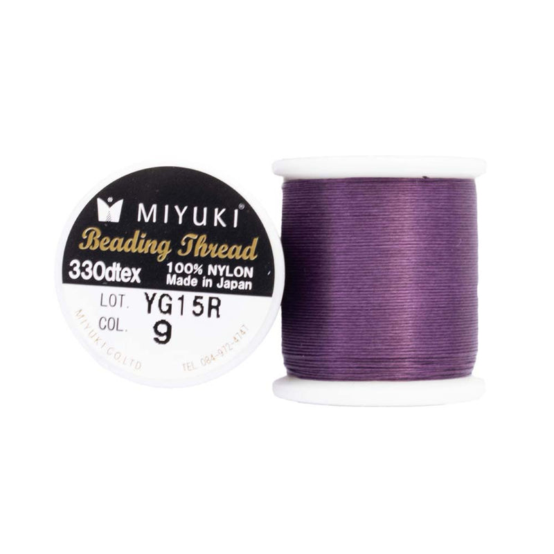 Miyuki 330dtex 100% Nylon Beading Thread, Size-B, 0.2mm Thickness, Purple