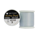 Miyuki 330dtex 100% Nylon Beading Thread, Size-B, 0.2mm Thickness, Silver