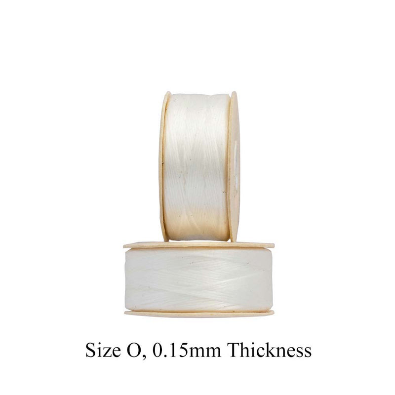 Nymo Nylon Beading Thread, Size-O 0.15mm Thickness, White, 115 Yards