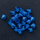 Preciosa - Bicone Crystal Beads 4mm, Capri Blue