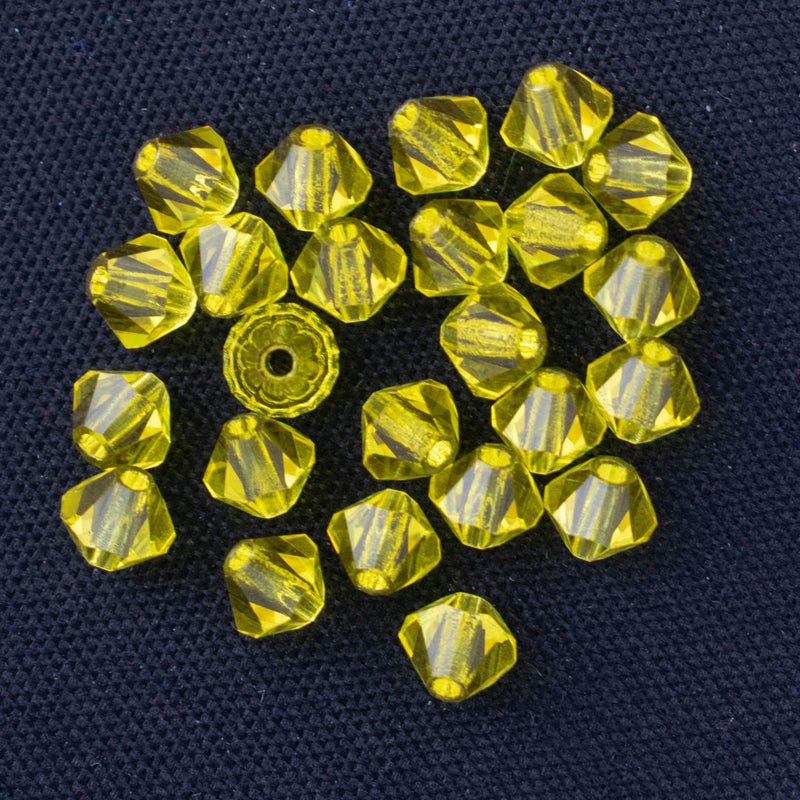 Preciosa - Bicone Crystal Beads 4mm, Citrine
