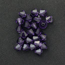Preciosa - Bicone Crystal Beads 4mm, Deep Tanzanit