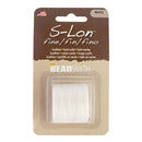 S-Lon Fine Tex 135 Nylon 3-ply Bonded Thread, Thickness 0.4mm, White, 118 Yards/107.9 Meters