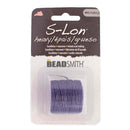 S-Lon Heavy Tex 400 Nylon 3-ply Bonded Thread, Thickness 0.9mm, Medium Purple, 35 Yards/32 Meters