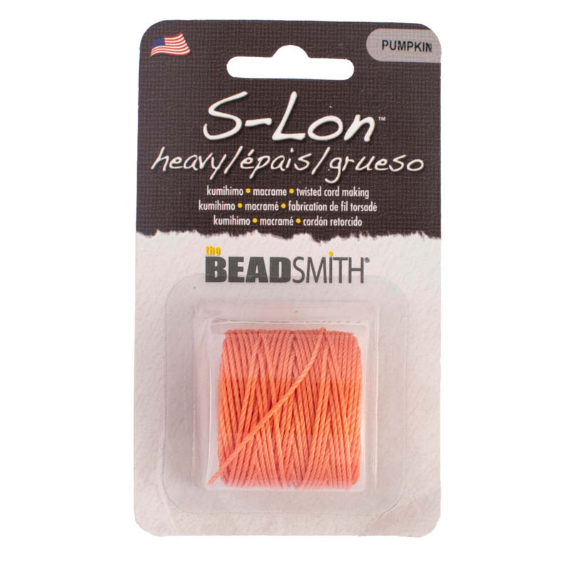 S-Lon Heavy Tex 400 Nylon 3-ply Bonded Thread, Thickness 0.9mm, Pumpkin