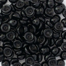 Starman Teacup Beads 4x2mm, Opaque Jet/Black