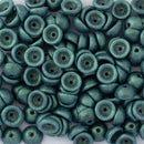 Starman Teacup Beads 4x2mm, Metallic Suede - Light Green