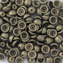 Starman Teacup Beads 4x2mm, Metallic Suede - Gold