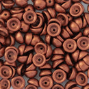Starman Teacup Beads 4x2mm, Matte - Metallic Antique Copper