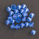 Preciosa - Bicone Crystal Beads 4mm, Sapphire, 24 Pieces