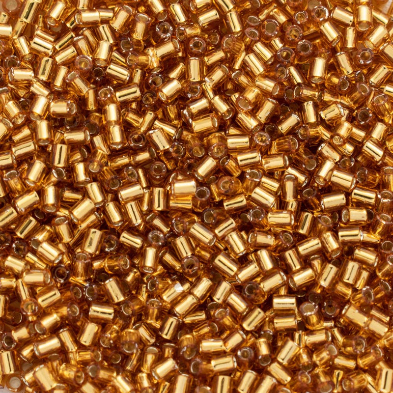 Toho Bugle Beads 2mm, 22C Silver-Lined Topaz