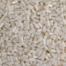 Toho Bugle Beads 3mm, 122 Opaque-Lustered Navajo White