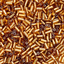 Toho Bugle Beads 3mm, 22C Silver-Lined Topaz