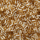 Toho Bugle Beads 3mm, 22 Silver-Lined Light Topaz