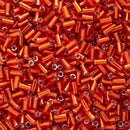 Toho Bugle Beads 3mm, 25 Silver-Lined Light Siam Ruby
