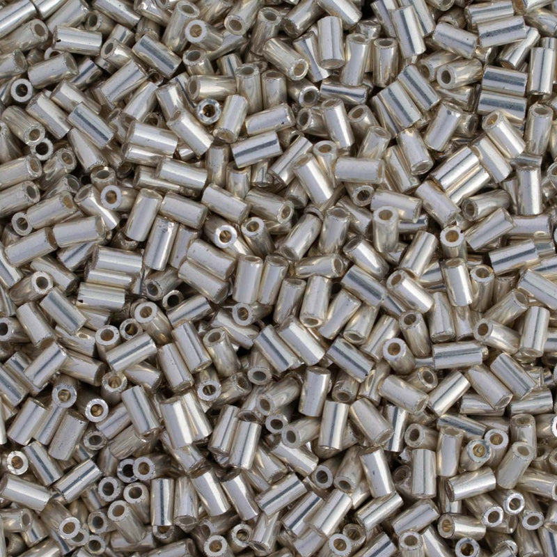 Toho Bugle Beads 3mm, 558 Galvanized Aluminum