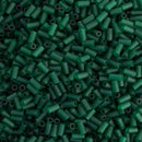 Toho Bugle Beads 3mm, 939F Transparent-Frosted Green Emerald