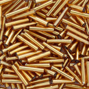Toho Bugle Beads 9mm, 22C Silver-Lined Topaz