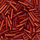 Toho Bugle Beads 9mm, 25C Silver-Lined Ruby