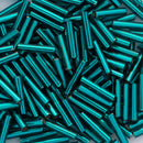 Toho Bugle Beads 9mm, 27BD Silver-Lined Teal