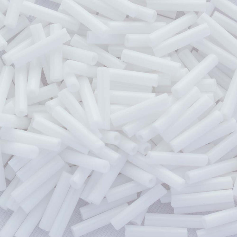 Toho Bugle Beads 9mm, 41 Opaque White