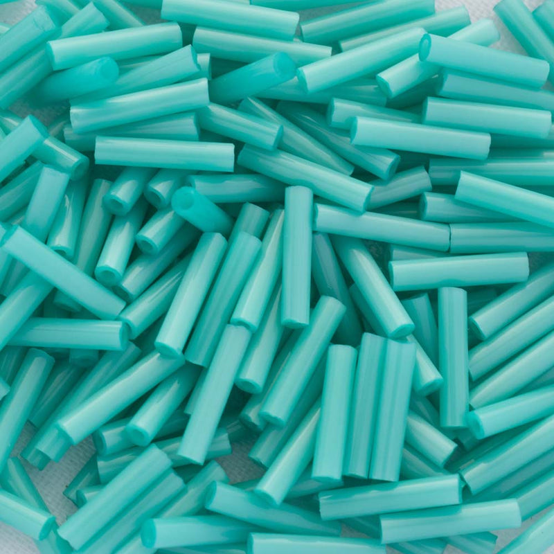 Toho Bugle Beads 9mm, 55 Opaque Turquoise