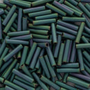 Toho Bugle Beads 9mm, 706 Matte-Color Iris - Teal