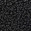 Toho Demi Round Seed Beads Size 8/0 3mm, 49 Opaque Jet