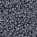 Toho Demi Round Seed Beads Size 8/0 3mm, 81 Metallic Hematite