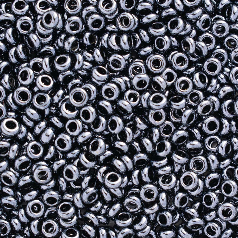 Toho Demi Round Seed Beads Size 8/0 3mm, 81 Metallic Hematite