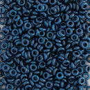 Toho Demi Round Seed Beads Size 8/0 3mm, Y613 HYBRID Metallic Suede - Blue