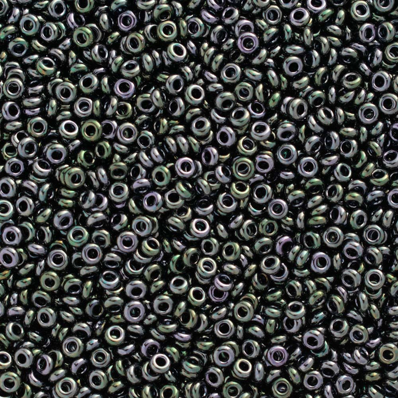 Toho Demi Round Seed Beads Size 11/0 2.2mm, 89 Metallic Moss