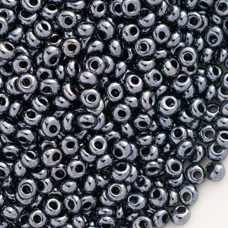 Toho Magatama Beads 3mm, 81 Metallic Hematite