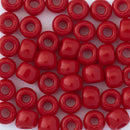 Toho Round Seed Beads Size 3/0 5.5mm, 45 Opaque Pepper Red, 8 grams