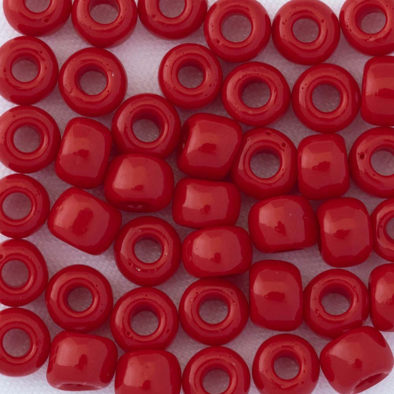 Toho Round Seed Beads Size 3/0 5.5mm, 45 Opaque Pepper Red