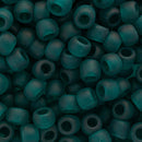 Toho Round Seed Beads Size 3/0 5.5mm, 7BDF Transparent Frosted Teal, 8 grams