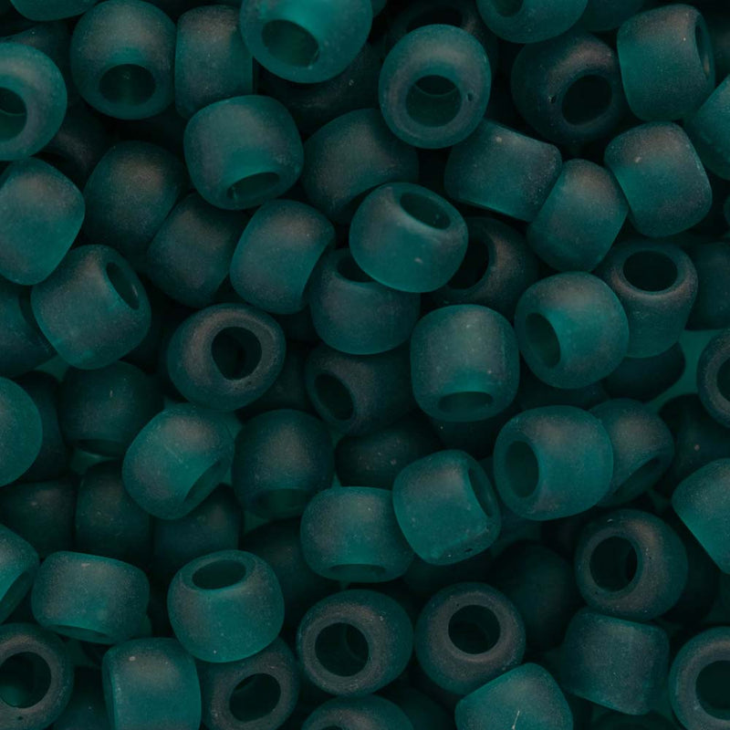 Toho Round Seed Beads Size 3/0 5.5mm, 7BDF Transparent Frosted Teal