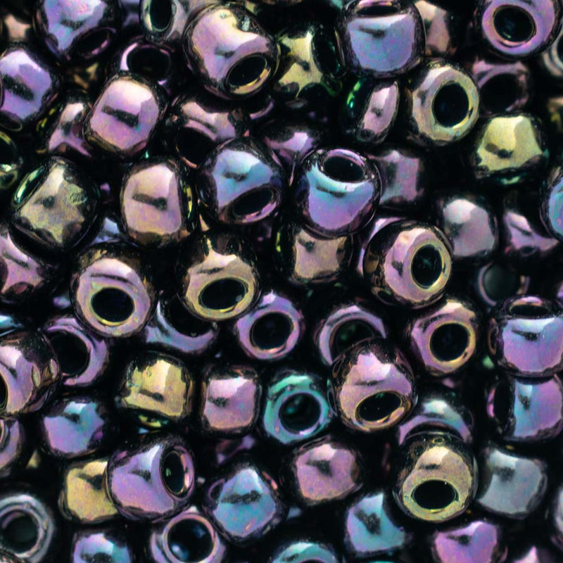 Toho Round Seed Beads Size 3/0 5.5mm, 85 Metallic Iris - Purple